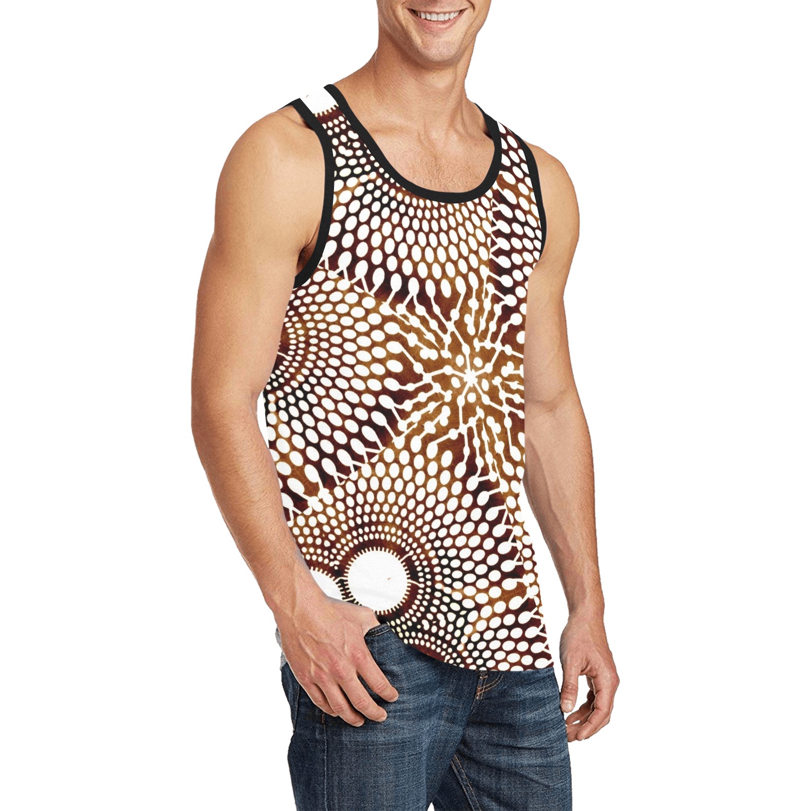 AFRICAN PRINT PATTERN 4 Men's All Over Print Tank Top (Model T57)