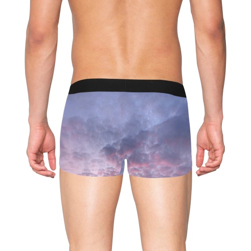 Morning Purple Sunrise Collection Men's Boxer Briefs with Fly (Model L49)