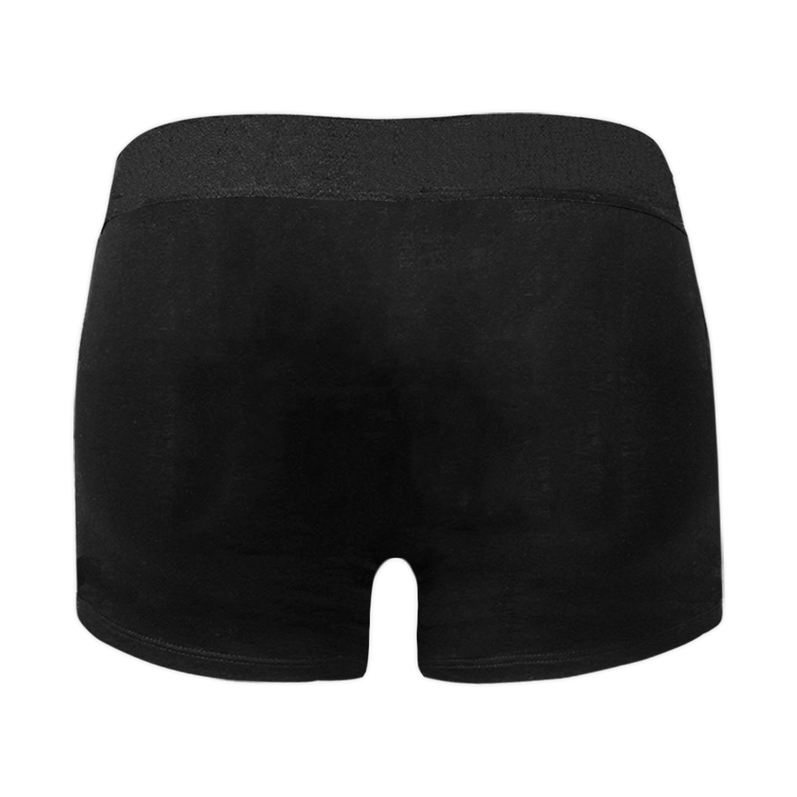 BLACK Men's Boxer Briefs w/ Custom Waistband (Merged Design) (Model L10)