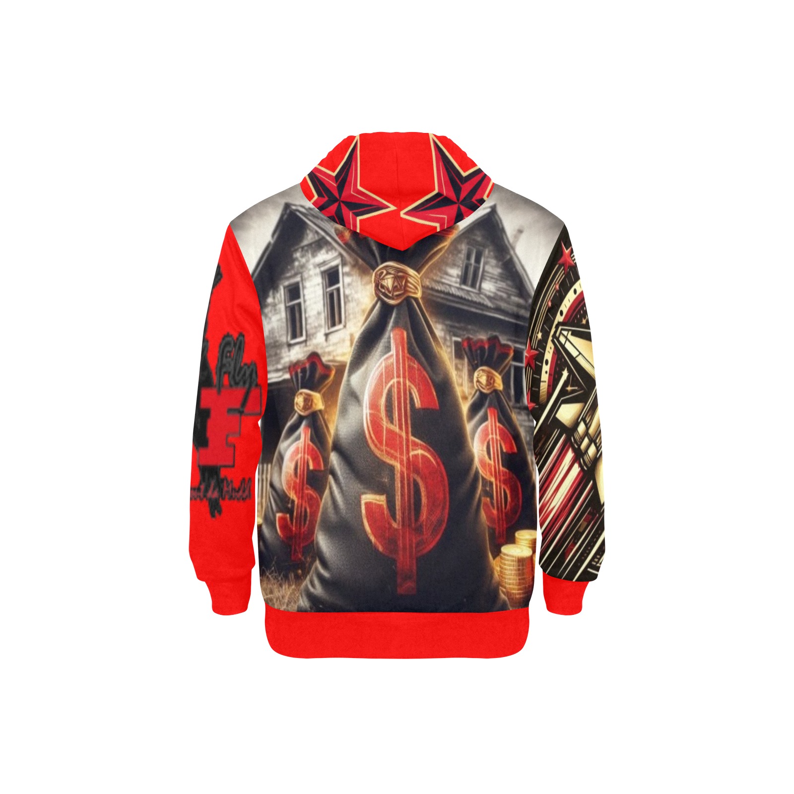 jody hoodie in red Men's Long Sleeve Fleece Hoodie (Model H55)