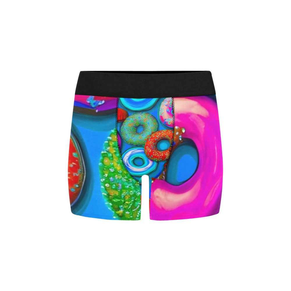 Colorful Donuts Teal Men's All Over Print Boxer Briefs (Model L34)
