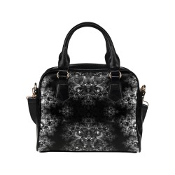 Frost at Midnight Fractal Shoulder Handbag (Model 1634)