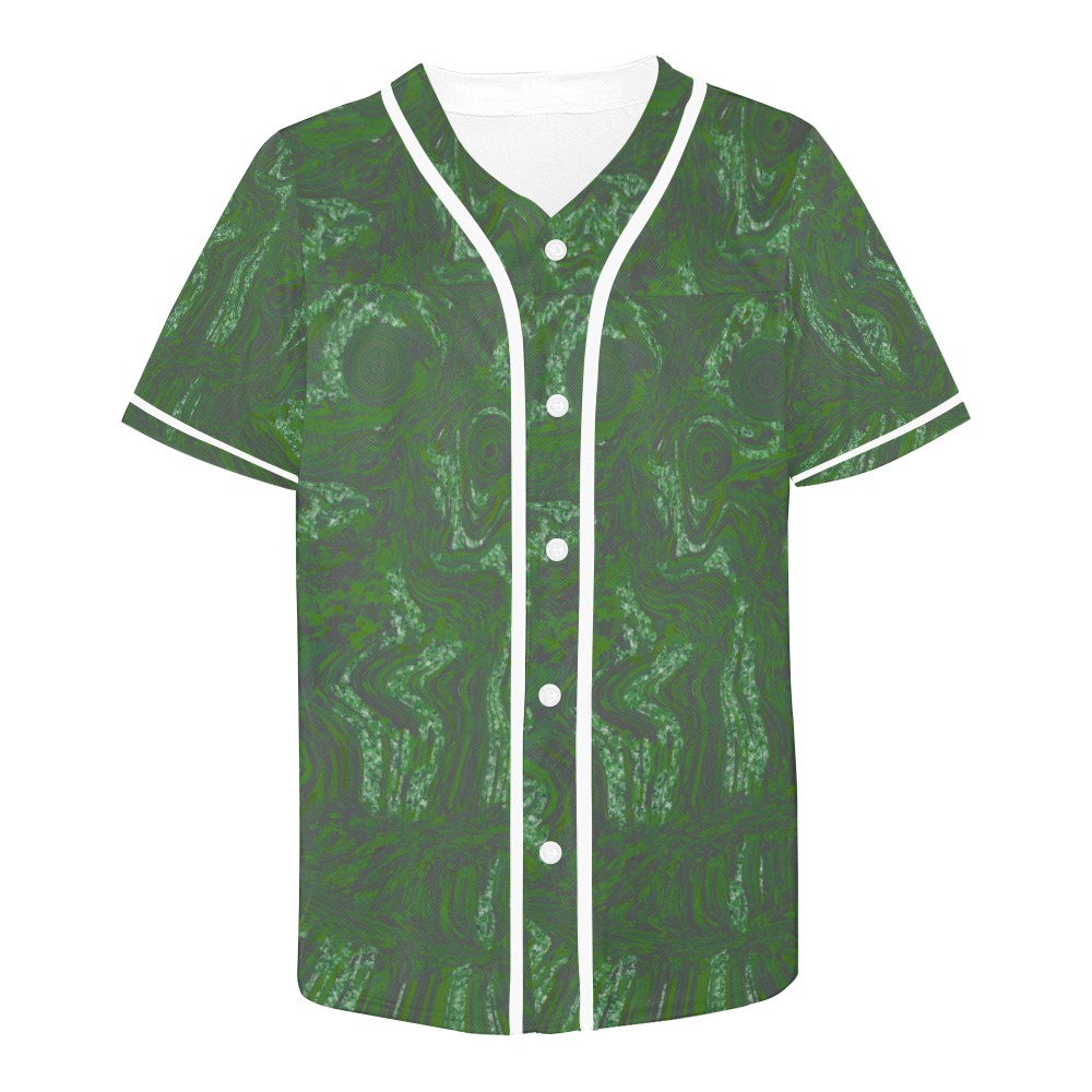 ocean storms green All Over Print Baseball Jersey for Men (Model T50)
