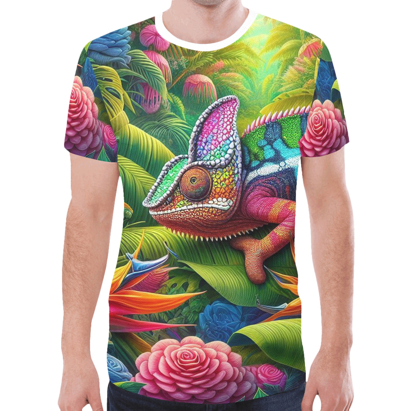 chameleon New All Over Print T-shirt for Men (Model T45)