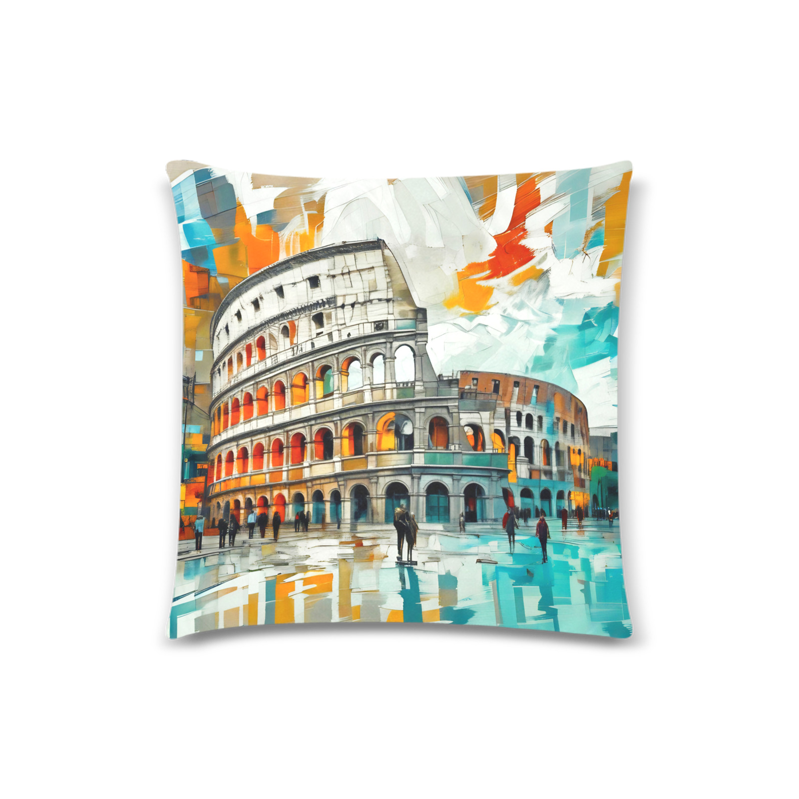 Colosseum Custom Zippered Pillow Case 18"x18"(Twin Sides)