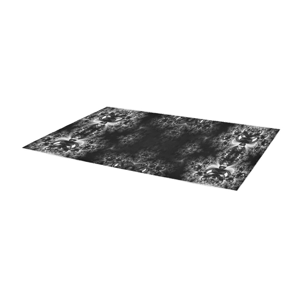 Frost at Midnight Fractal Area Rug 9'6''x3'3''