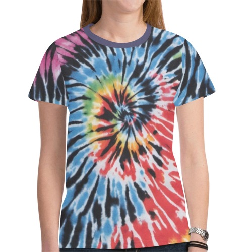 A 4 Tie-dye New All Over Print T-shirt for Women (Model T45)