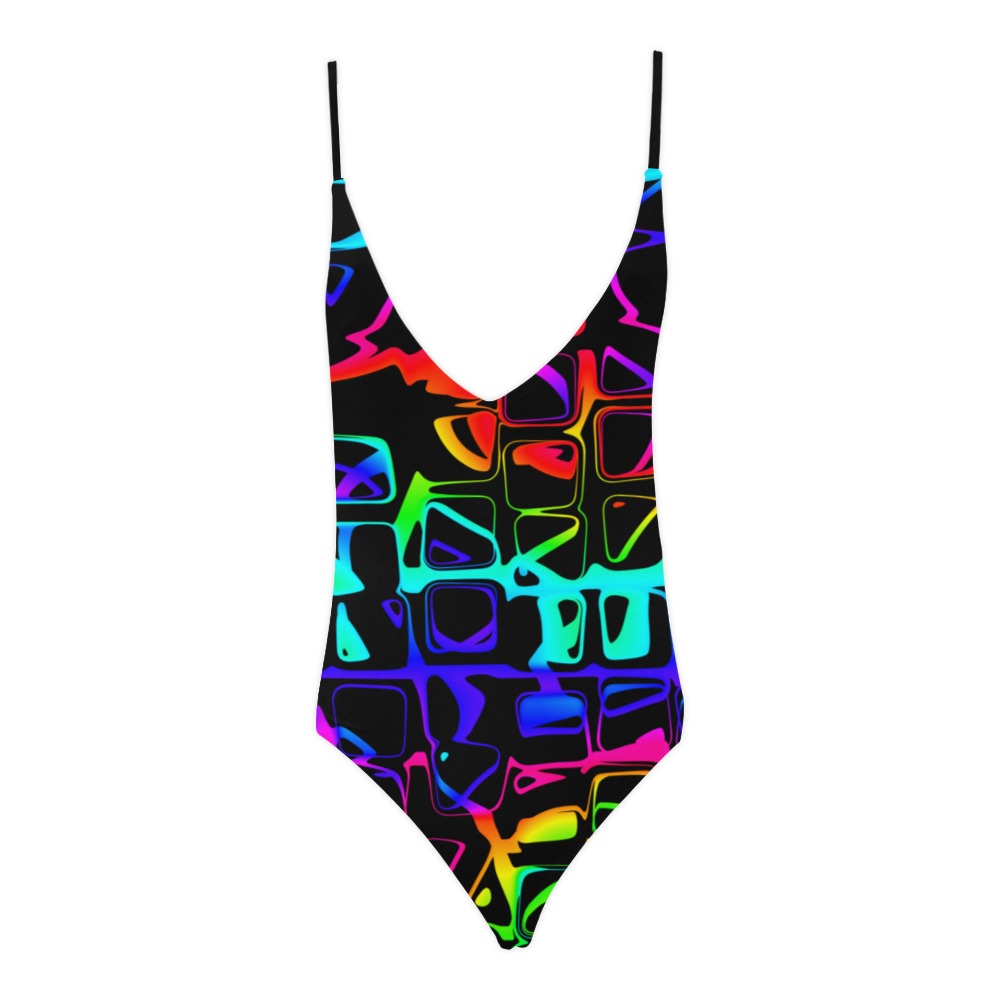 Neon 1 Sexy Lacing Backless One-Piece Swimsuit (Model S10)