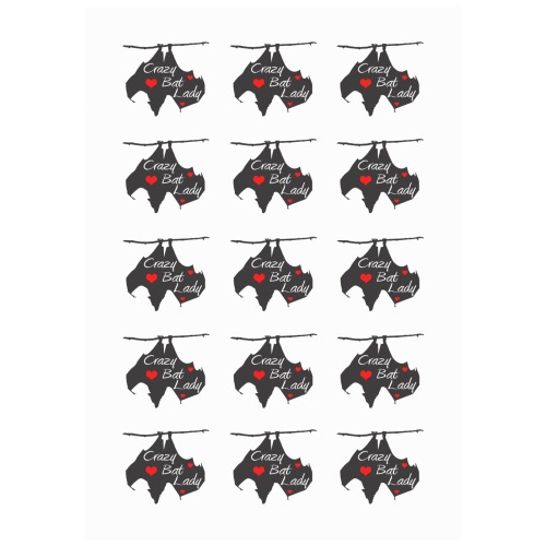 Crazy Bat Lady Personalized Temporary Tattoo (15 Pieces)