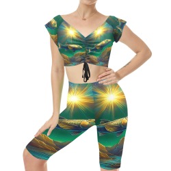 Celestial Swim Women's Crop Top Yoga Set