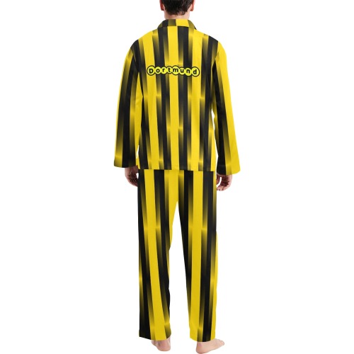 Dortmund Pop Art by Nico Bielow Men's V-Neck Long Pajama Set