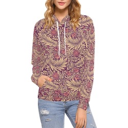 William Morris Pattern All Over Print Hoodie for Women (USA Size) (Model H13)