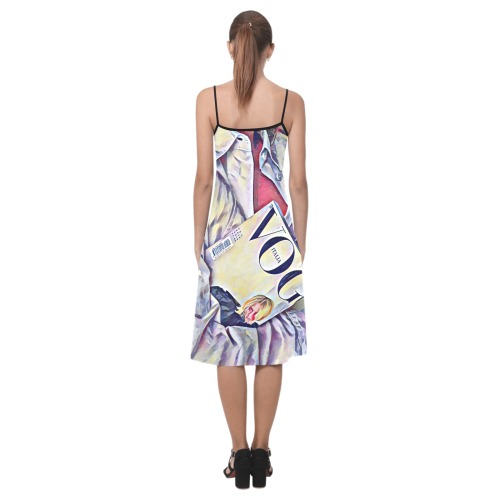 Vogue Print Alcestis Slip Dress (Model D05)