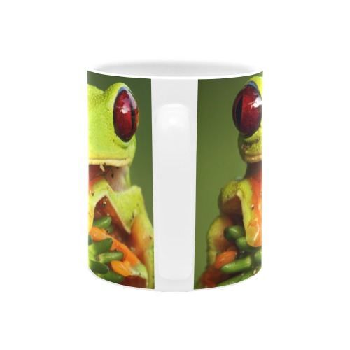 Up Close Frog Custom White Mug (11OZ)