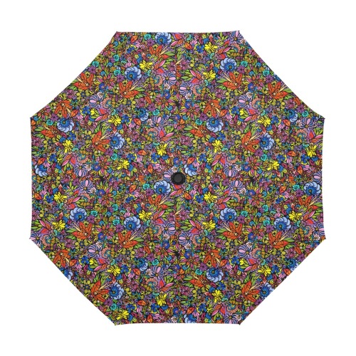 Lac La Hache Wildflowers - Small Pattern Anti-UV Auto-Foldable Umbrella (U09)