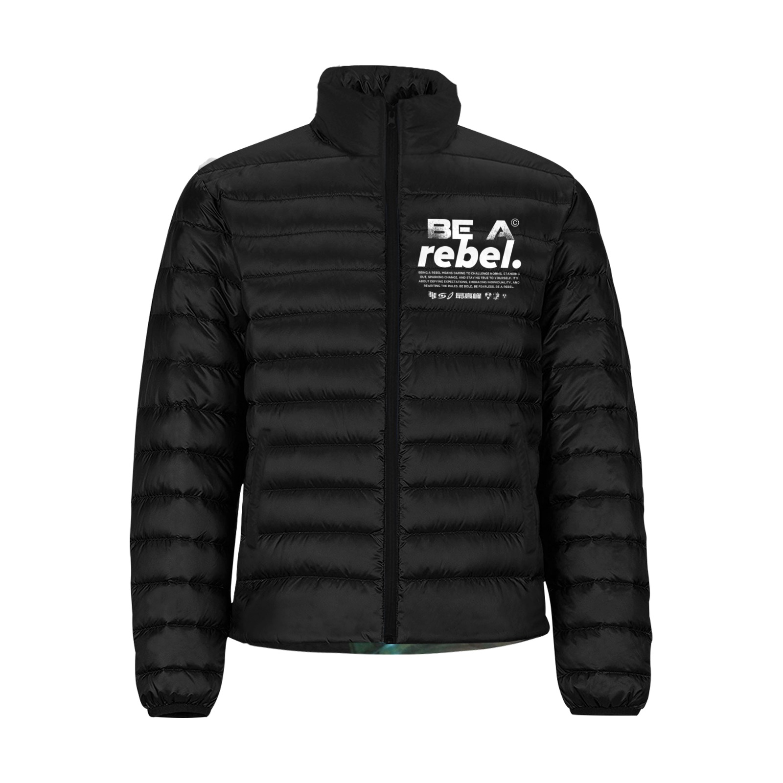 be a rebel Men's Stand Collar Padded Jacket (Model H41)