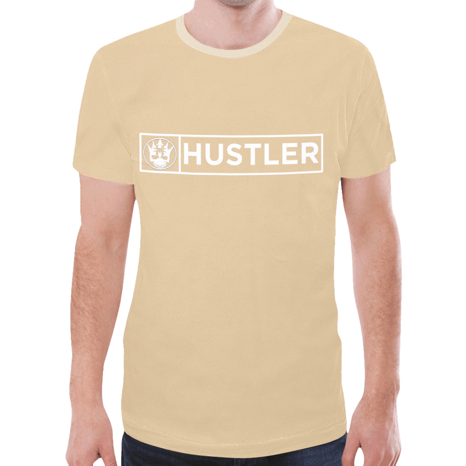 Tan Hustler T-Shirt New All Over Print T-shirt for Men (Model T45)