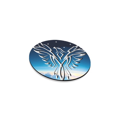 Silver Eagle Sunrise Round Coaster