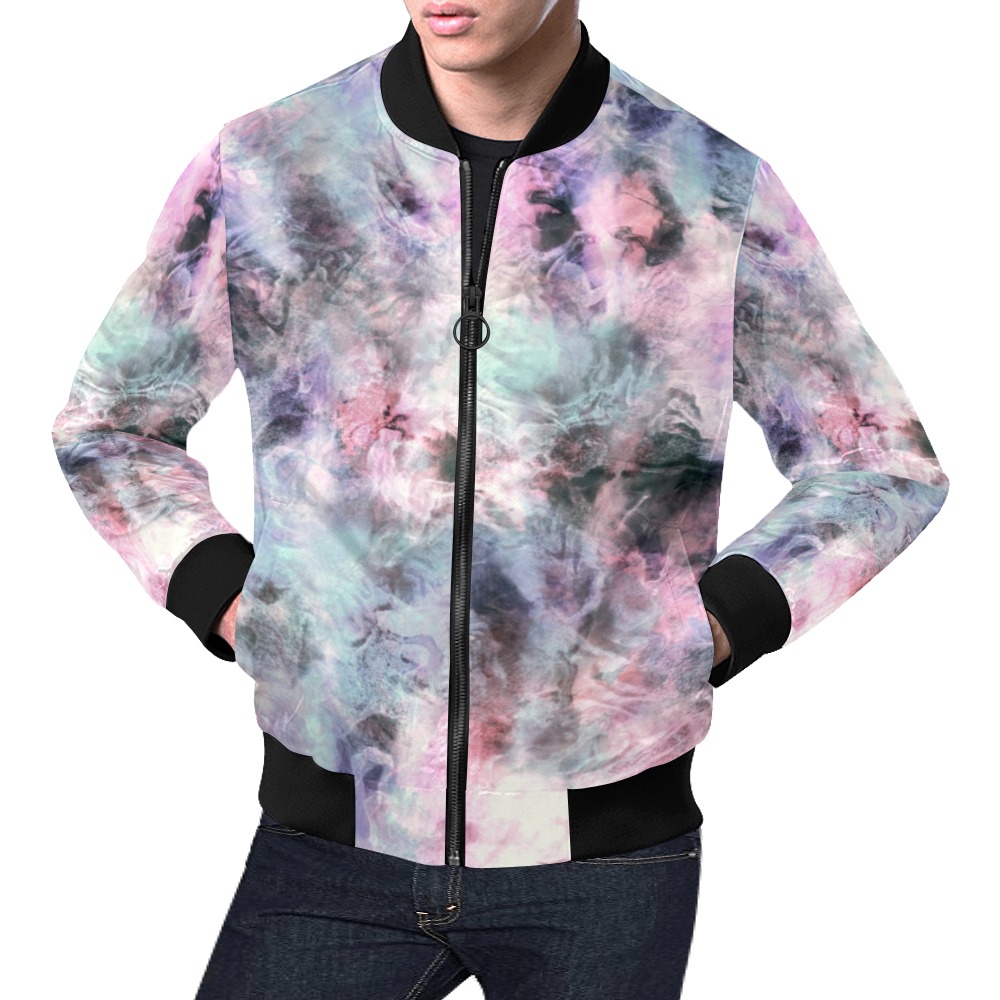 Colorful electric marbling All Over Print Bomber Jacket for Men (Model H19)
