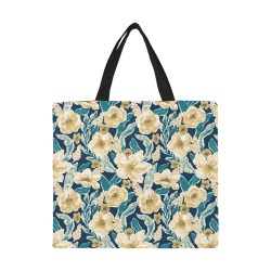 Painted Flowers All Over Print Canvas Tote Bag/Large (Model 1699)