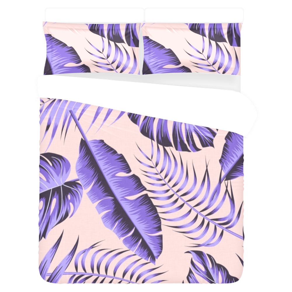 Lavender Tropical 3-Piece Bedding Set