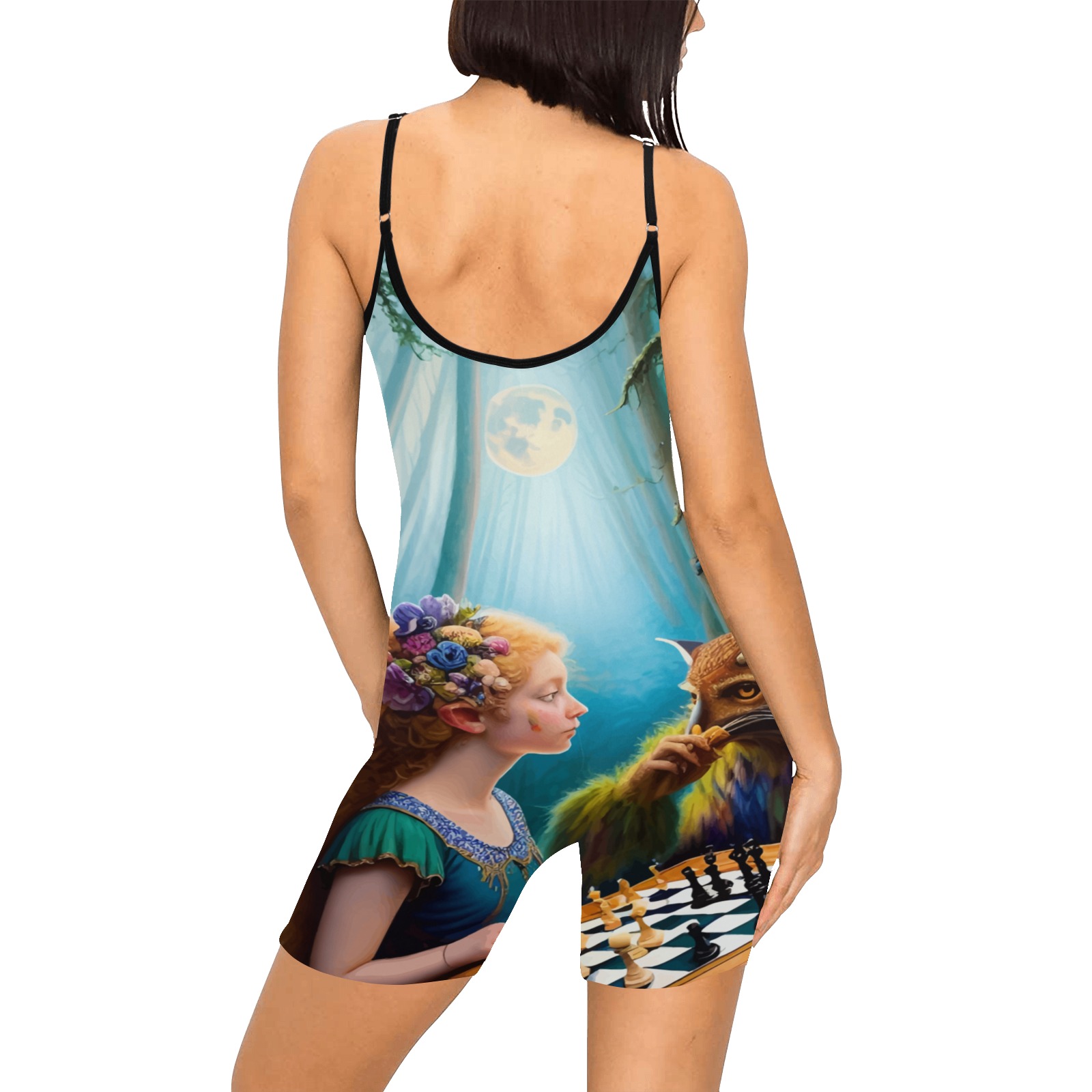 The Call of the Game 6_vectorized Women's Short Yoga Bodysuit