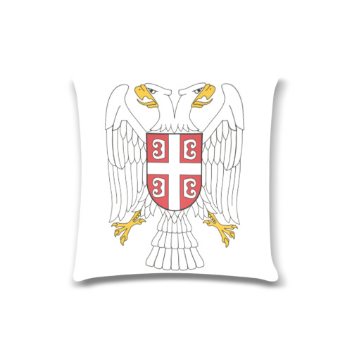Serbia Custom Zippered Pillow Case 16"x16"(Twin Sides)