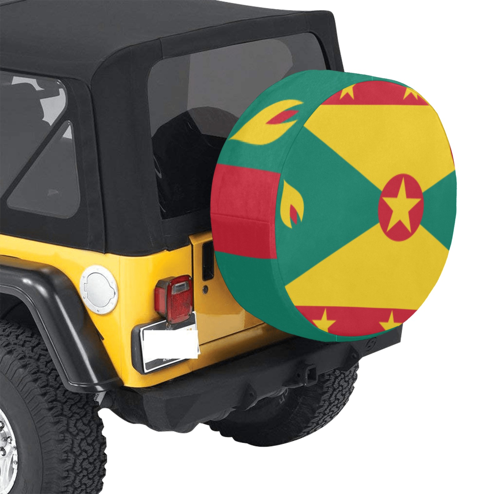Grenada Flag 34 Inch Spare Tire Cover