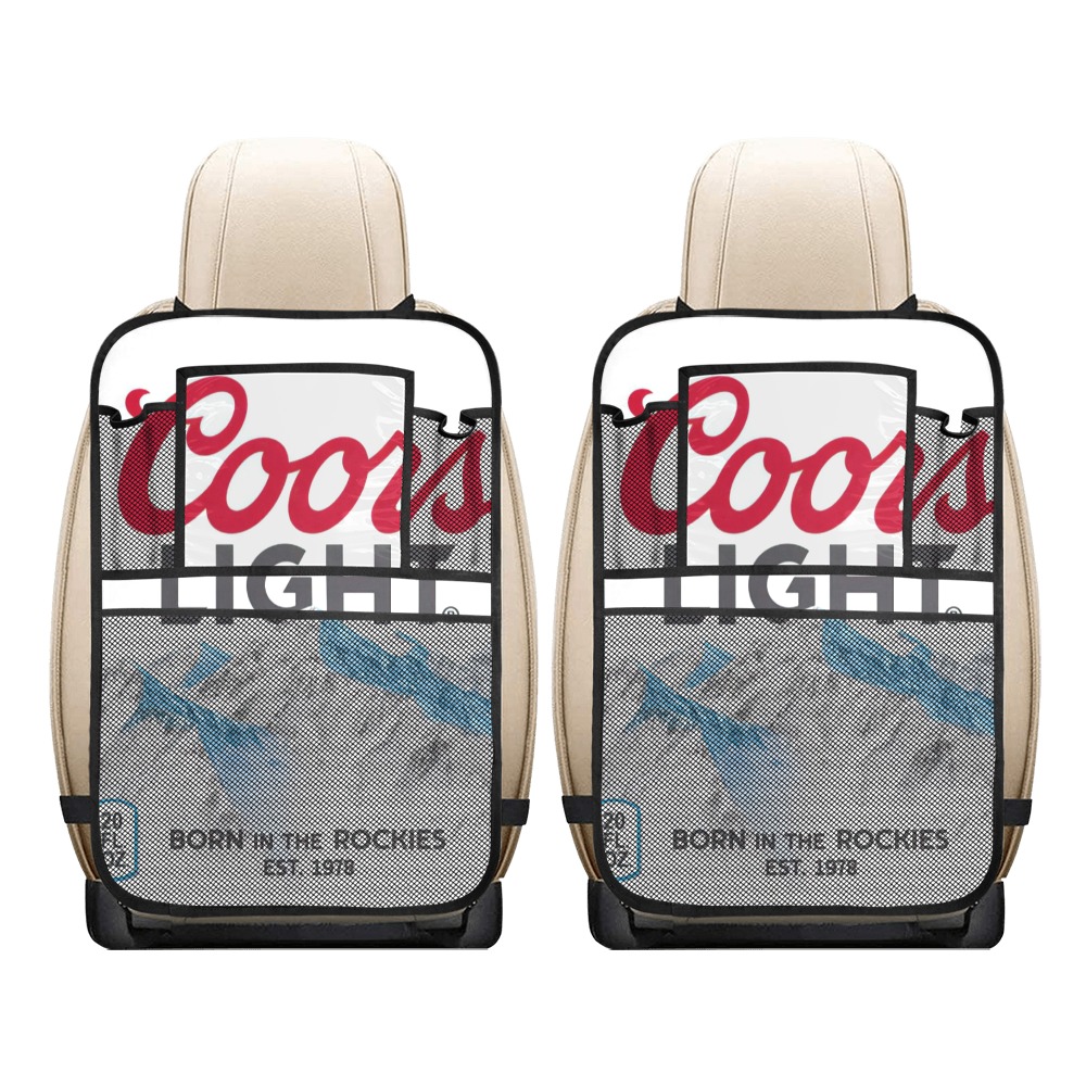 Coors Light White back seat cover Car Seat Back Organizer (2-Pack)