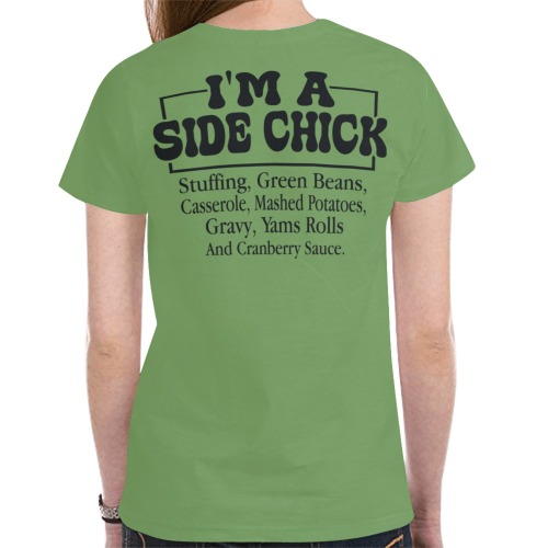 Side Chick New All Over Print T-shirt for Women (Model T45)