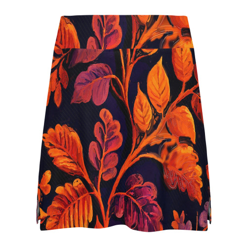 flowers botanic art (10) skirt fashion Women's Athletic Skirt (Model D64)