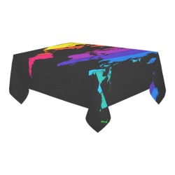 world map rainbow love Cotton Linen Tablecloth 60" x 90"