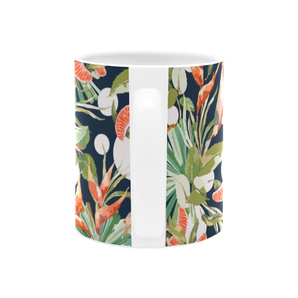 Dark modern paint tropical paradise White Mug(11OZ)