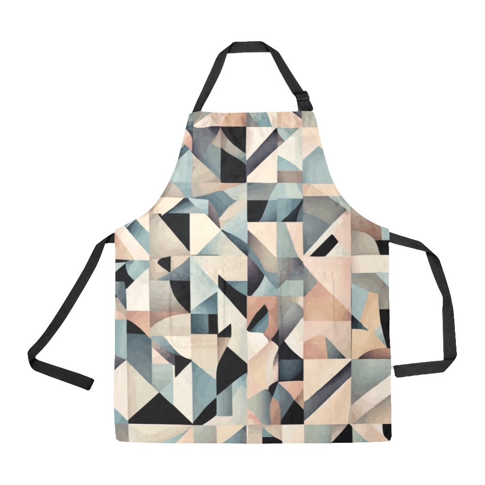 Modern abstract geometric pattern of pastel colors All Over Print Apron
