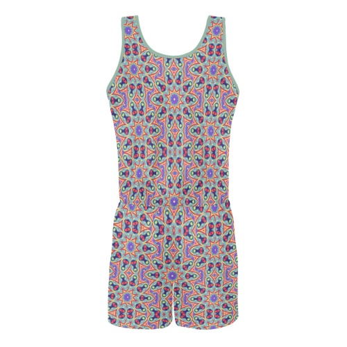 wowowow 2 All Over Print Vest Short Jumpsuit