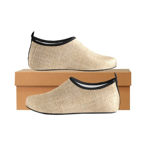 Burlap Fabric Men's Slip-On Water Shoes (Model 056)