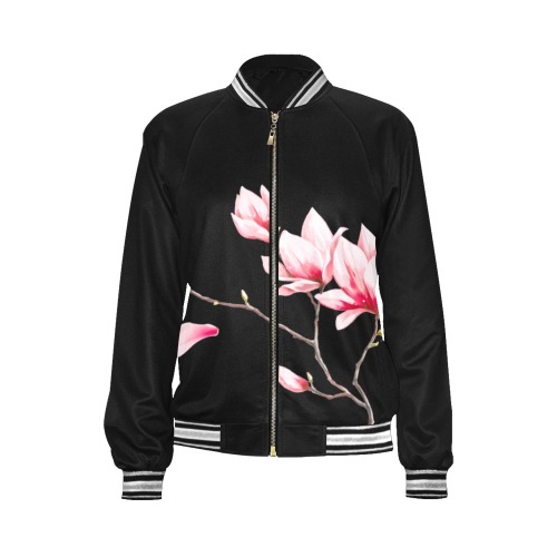 Sping blossom flower All Over Print Bomber Jacket for Women (Model H21)
