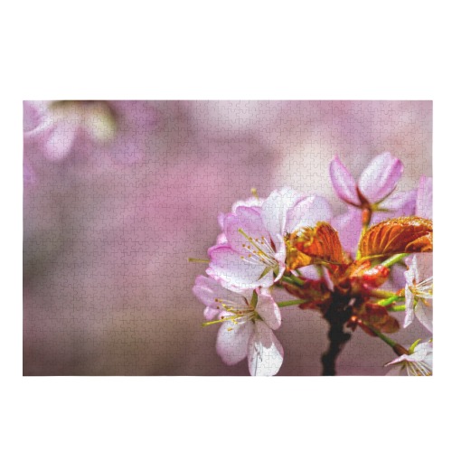 Classy sakura cherry flowers, pink mist of spring.