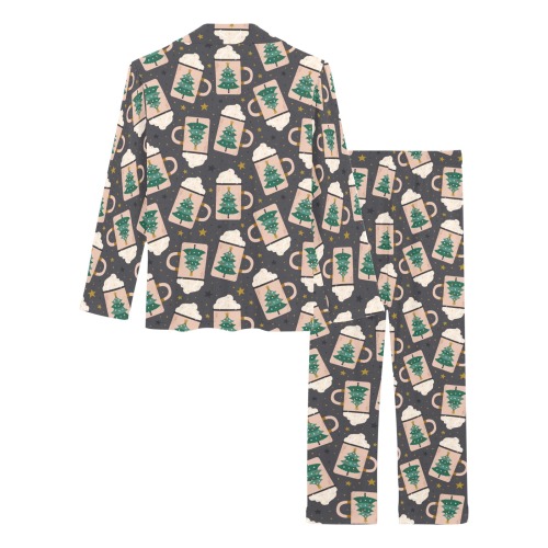 Christmas Hot Coco Pattern Women's Long Pajama Set