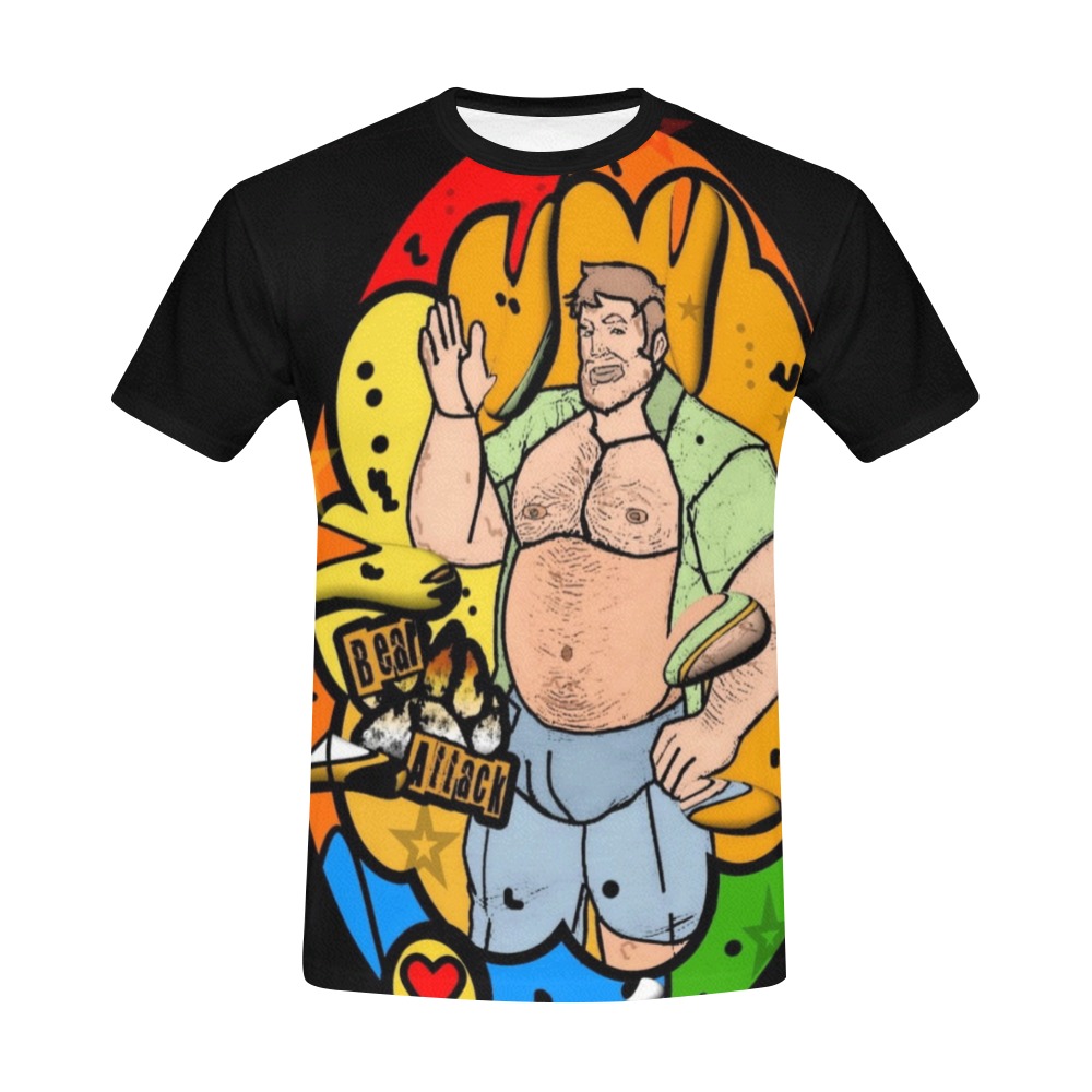 Bear Gay by Nico Bielow All Over Print T-Shirt for Men (USA Size) (Model T40)