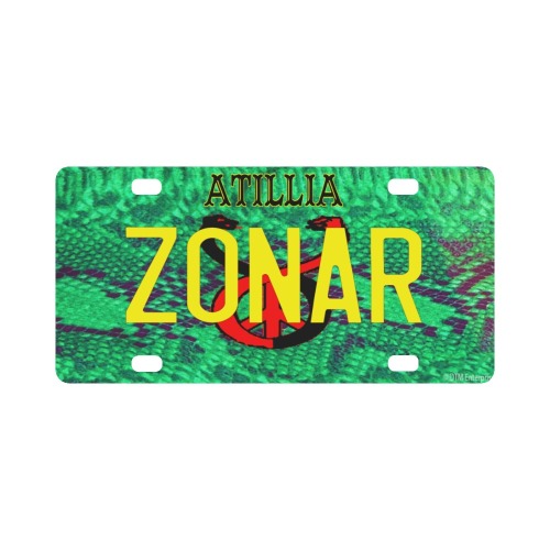 Zonar License Plate Classic License Plate