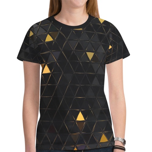 mosaic triangle 7 New All Over Print T-shirt for Women (Model T45)