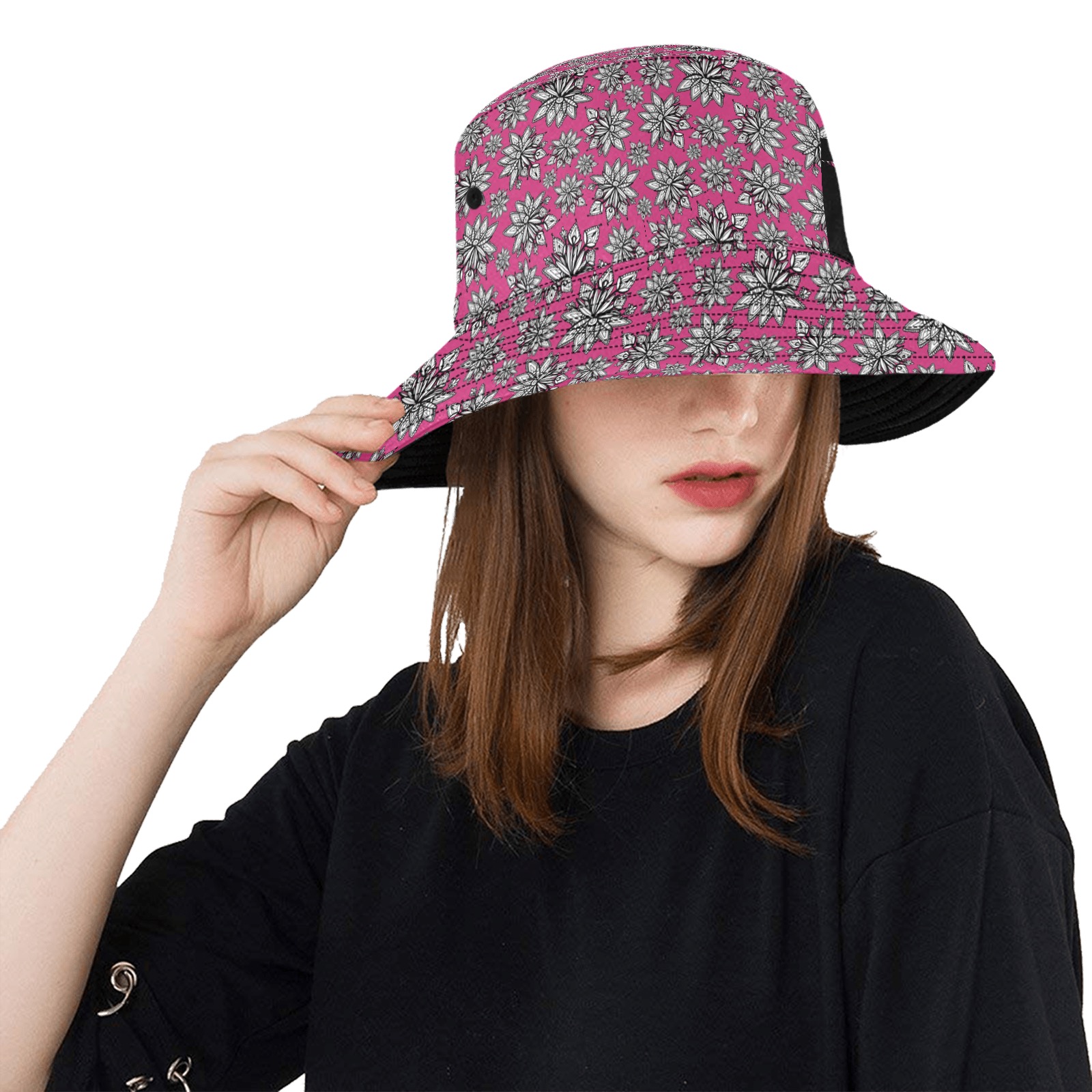 Creekside Floret - pink Unisex Summer Bucket Hat
