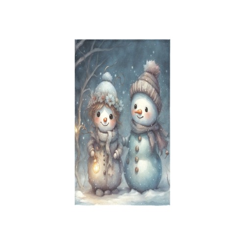 Snowman Couple Custom Towel 16"x28"