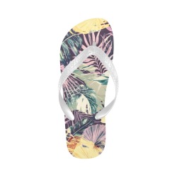 Vintage dark wild  jungle Flip Flops for Men/Women (Model 040)