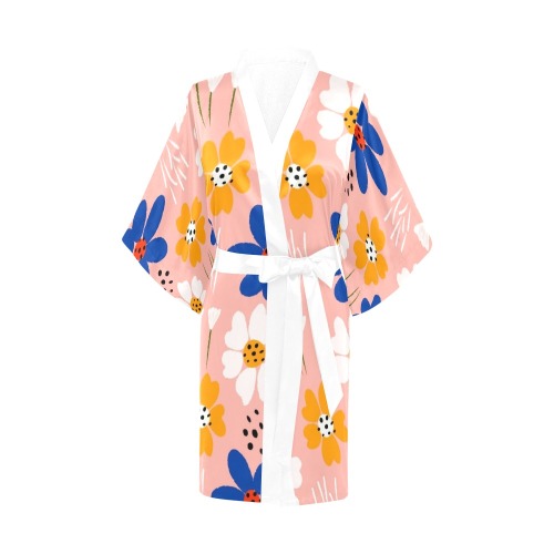 Cute Trendy Retro Floral Kimono Robe