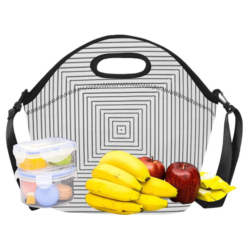 Squares Neoprene Lunch Bag/Large (Model 1669)