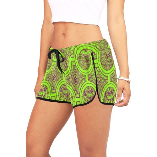 AFRICAN PRINT PATTERN 2 Women's All Over Print Relaxed Shorts (Model L19)
