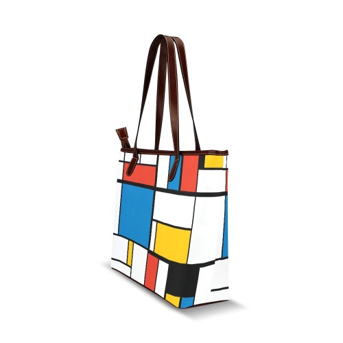 Mondrian De Stijl Modern Shoulder Tote Bag (Model 1646)