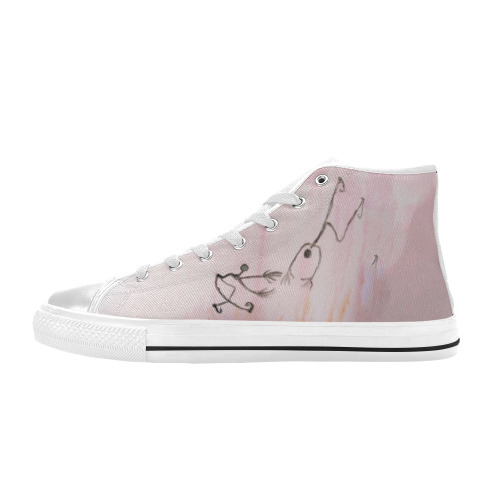 Rescue by Louise Stokes High Top Canvas Shoes for Kid (Model 017)